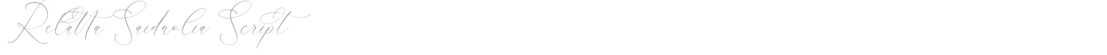 Relatta Saidnolia Script font preview